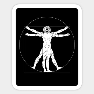 See Me, Hear Me Vitruvian Man Sticker